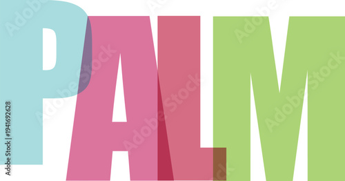 Multicolored Text Graphic with Large Letters white background