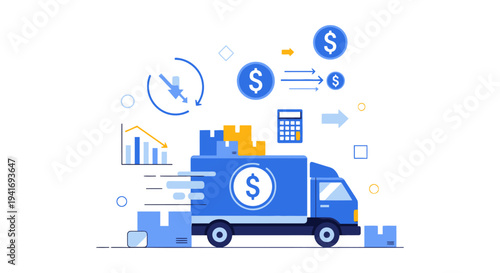 Cost-Effective Logistics and Delivery Optimization. Financial Savings in Supply Chain Management, Shipping, and Business Operations.