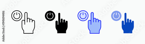 Button Icon Sheet Multiple Style Collection Isolated Vector