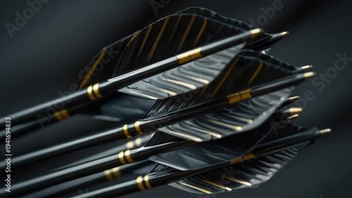 A group of arrows suspended in mid-air, ready to strike
