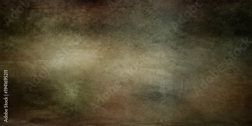 A dark aged antique parchment with a dirty brown grunge texture provides a vintage retro wallpaper design on an old weathered surface backdrop