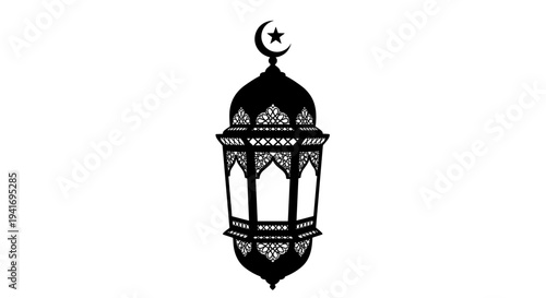 Islamic Lantern with Crescent Moon Symbol 9.