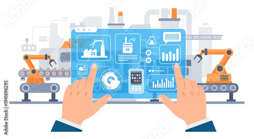 Smart Factory Control Interface: Industry 4.0 Automation & Digital Manufacturing