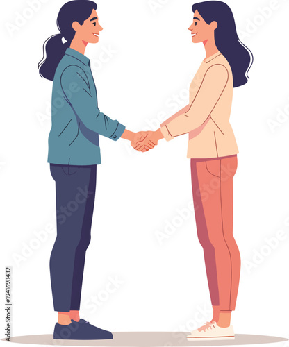 due persone uomo e donna  che salutano, o saluti con affari famiglia contratto vettoriale 
