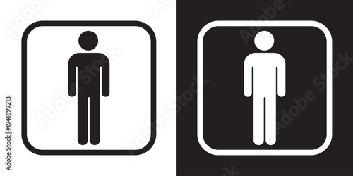 Simple and clean human torso silhouette icon. Minimalist black and white vector graphic representing a user, person, or generic account for digital and print design projects.