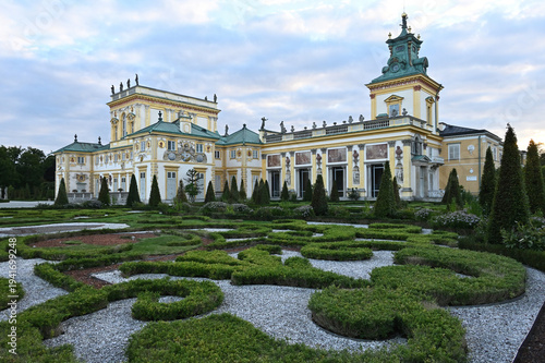 View of the Wilanow palace in the suburbs of Warsaw