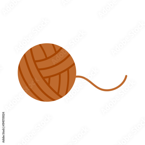 Ball of yarn knitting thread, vector illustration.