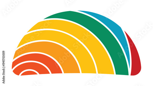 Rainbow arc vector graphic