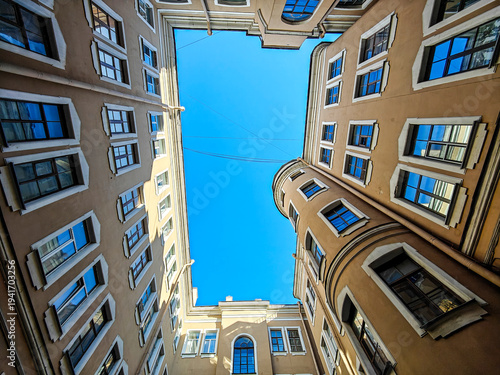 Sky in the courtyard-well