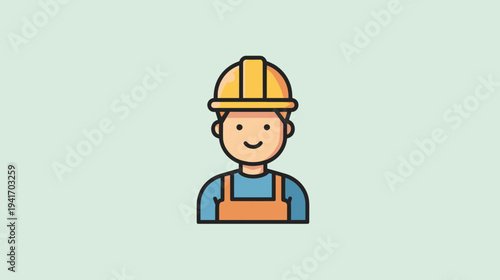 Smiling Engineer Wearing Yellow Safety Helmet