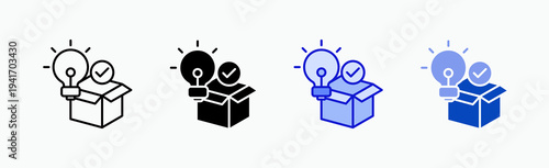 Innovation Icon Sheet Multiple Style Collection Isolated Vector