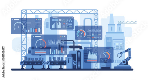 Smart Factory Automation: Industry 4.0 Manufacturing with Data Analytics Dashboards and Robotic Arm