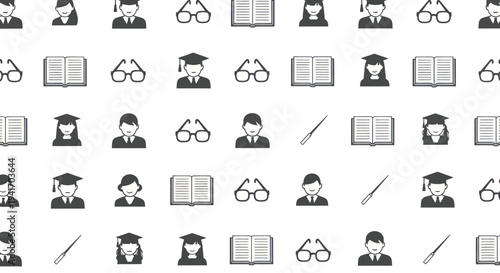 Collection of Education Related Icons and Symbols.