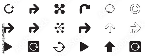  Abstract navigation symbols, media player and directional icon. vector illustration eps 10