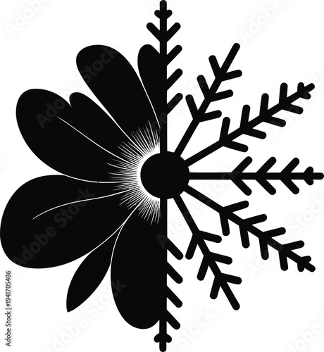Merging Petals And Ice For Unique Symbol