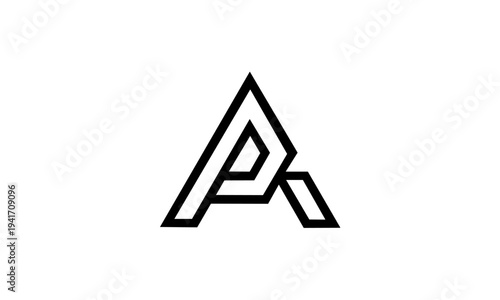Free Download Abstract geometric logo design featuring the letters A and P. - GFXLoad
