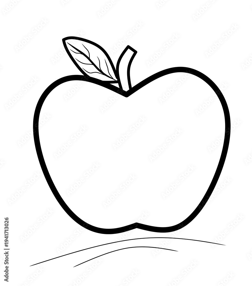 Fototapeta premium vector illustration of an apple