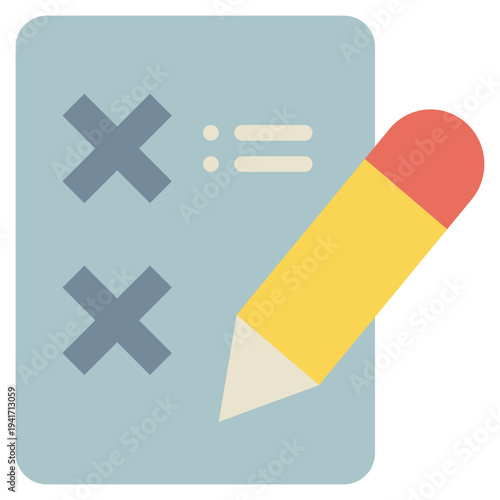 check list paper document report signature flat style icon