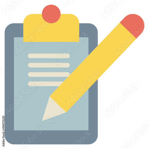 report checkboard document signature sign flat style icon
