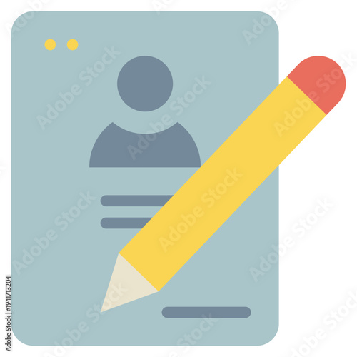 personal privacy online signature sign flat style icon