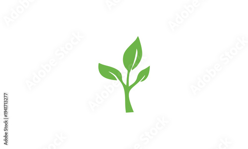 Green Sprout Growing Plant Symbol Nature Element.