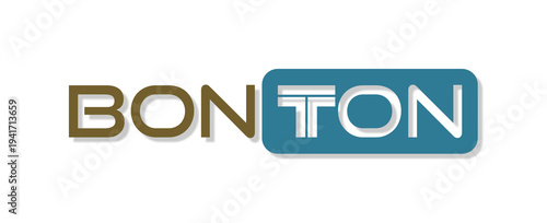 Testo BON TON con font variabile e sfondo colorato