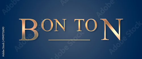 Testo BON TON con font variabile e sfondo colorato