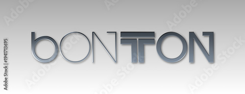 Testo BON TON con font variabile e sfondo colorato