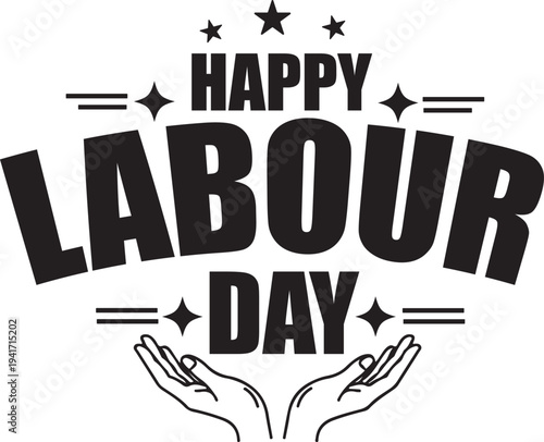 Happy labour day celebration graphic