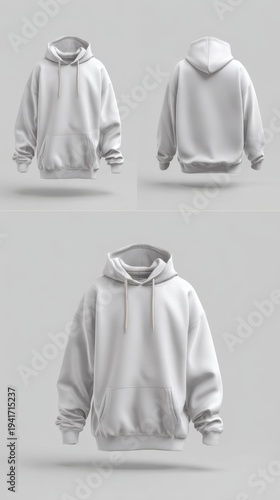 Obraz na płótnie White Hoodie Mockup