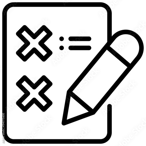 check list paper document report signature simple line icon