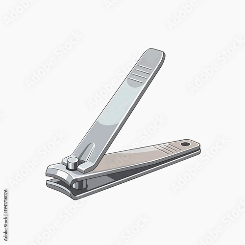 Professional Stainless Steel Nail Clipper Illustration for Personal Grooming