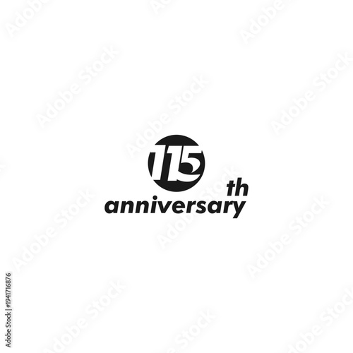 professional 115th anniversary logo,115th anniversary symbol,icon,celebrating 105th anniversary,105th anniversary logo,vector,illustration, logo, graphic, celebration, vector, background, banner