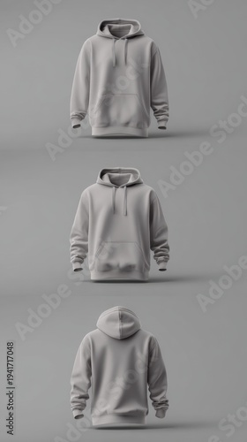 Obraz na płótnie Light Gray Hoodie Mockup