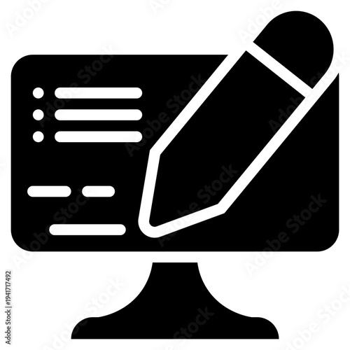 computer cyber network online signature sign solid glyph icon