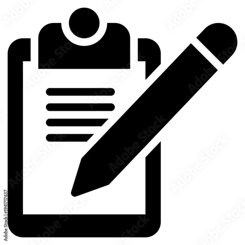 report checkboard document signature sign solid glyph icon