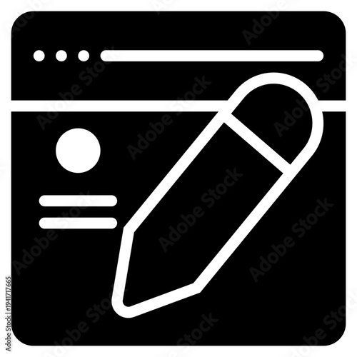 signature sign online website cyber solid glyph icon