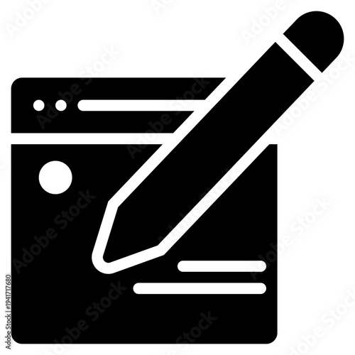 website online cyber signature sign solid glyph icon