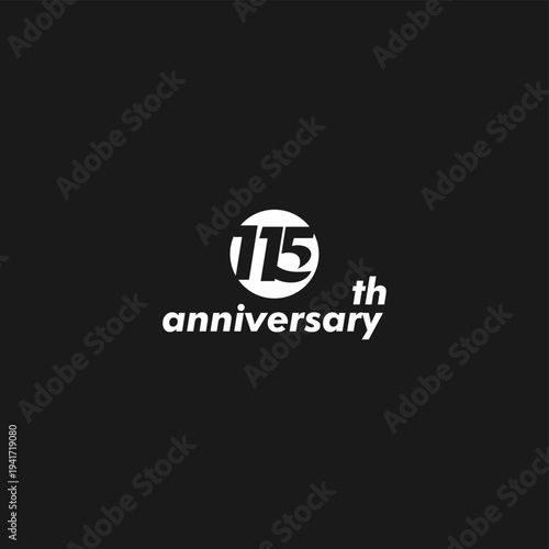 professional 115th anniversary logo,115th anniversary symbol,icon,celebrating 105th anniversary,105th anniversary logo,vector,illustration, logo, graphic, celebration, vector, background, banner