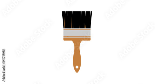Paint brush isolated on white background for design and decoration projects