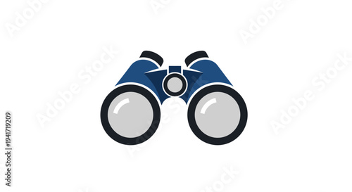 Binoculars illustration vector graphic of optics for exploration and viewing