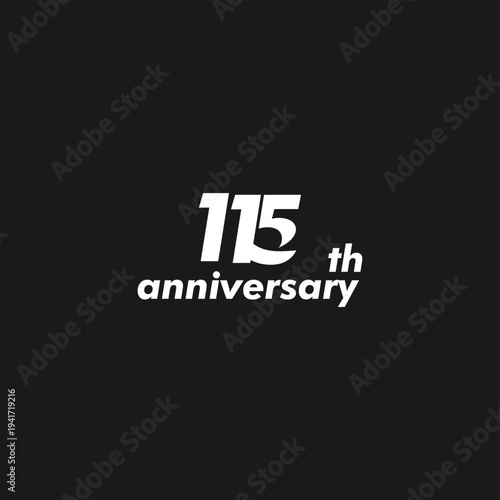 professional 115th anniversary logo,115th anniversary symbol,icon,celebrating 105th anniversary,105th anniversary logo,vector,illustration, logo, graphic, celebration, vector, background, banner