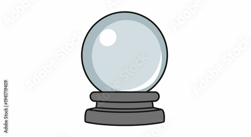 Crystal ball illustration on a stand symbolizing future predictions and insight