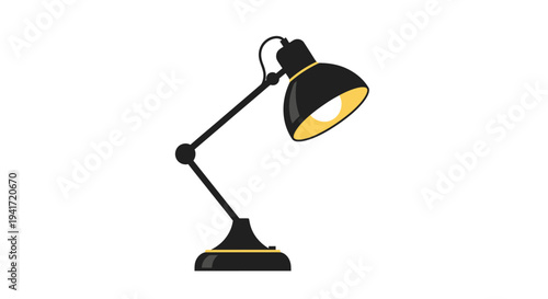 Modern desk lamp illustration isolated on white background design element