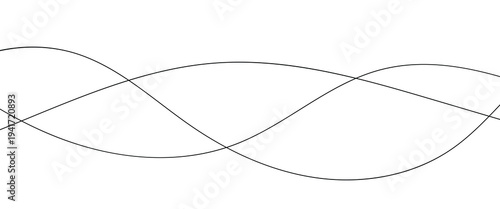 Modern line art striped graphic design, perfect for templates or decorative elements. Vector illustration.
 Undulate Grey Wave Swirl, frequency sound wave, twisted curve lines with blend effect.