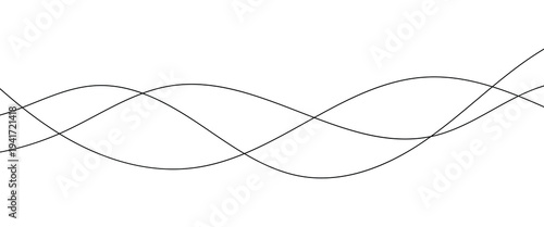Squiggle wavy line design element. Vector file illustration. Isolated on white background. EPS 10