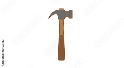 Isolated hammer illustration construction tool on white background
