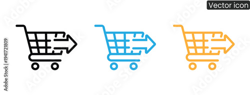 shopping cart, e-commerce, vector icon, modern design, colorful, shopping, online shopping, cart, checkout, retail, business, commerce, digital, web, interface, user experience, ui, shopping cart icon