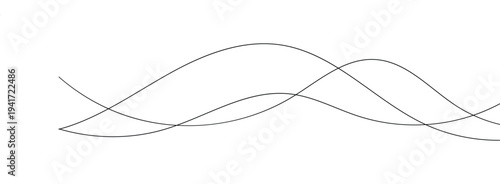 Technology abstract lines on white background. Undulate Grey Wave Swirl, frequency sound wave, twisted curve lines with blend effect.
