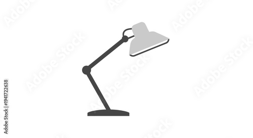 Modern desk lamp illustration isolated on white adaptable for various projects